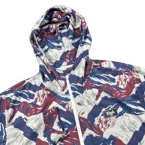 Waggle Hoodie Mens XL Mountain Print Quarter Zip Golf Pullover Stretch Shirt